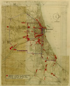 2-09-Diagram of existing 1909 industrial areas and commuter and industrial rail circuits